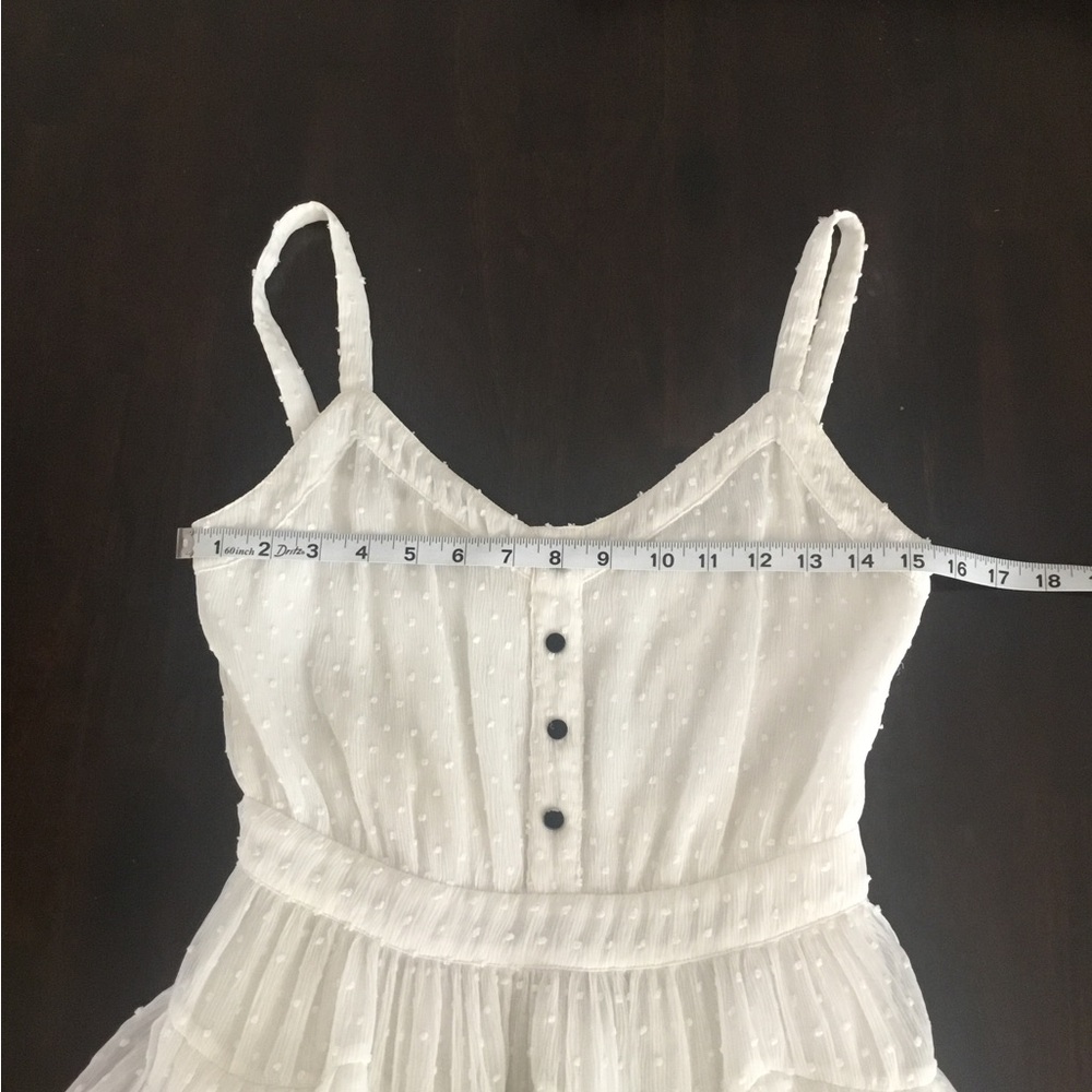 MAJE Rustivan Ruffle Dress In White Size 1 - Picture 10 of 13